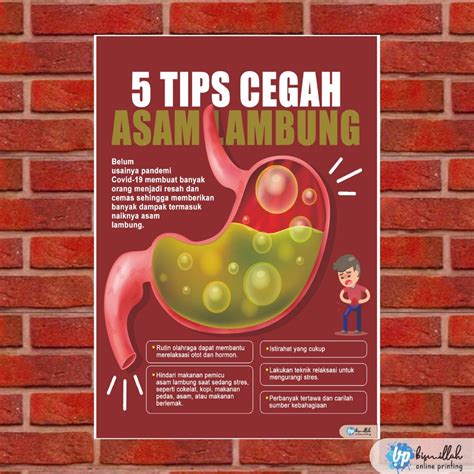 Jual Poster Kesehatan 5 Tips Mencegah Asam Lambung Shopee Indonesia