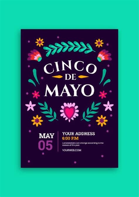 Design Online This Floral Hand Drawn Cinco De Mayo Join Our Fiesta