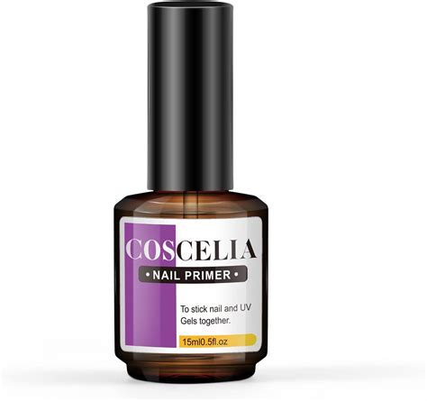 COSCELIA Nail Primer 15ml Vernis Semi Permanent Pour Ongle Primer Gel