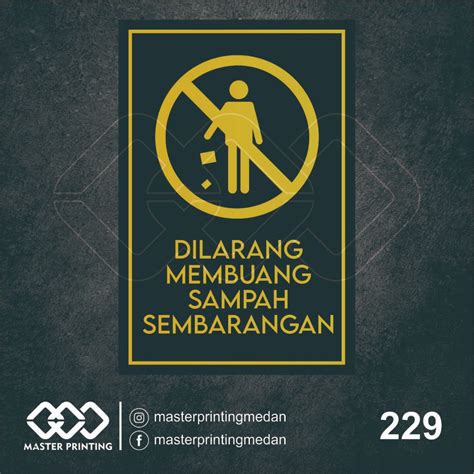 Jual Stiker Dilarang Membuang Sampah Sembarangan Sticker Vinyl