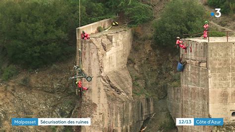 Var le chantier de sécurisation des ruines du barrage de Malpasset a