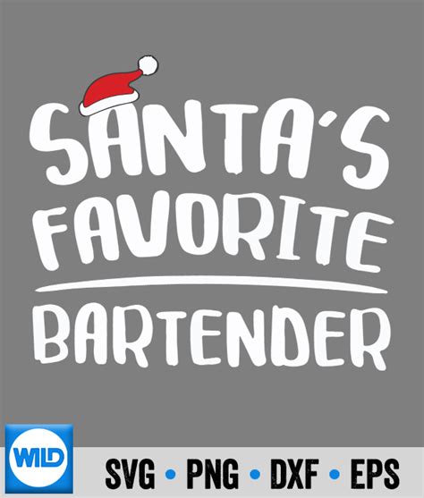 Santa Ho Ho Ho SVG Santas Favorite Bartender Christmas Vintage SVG