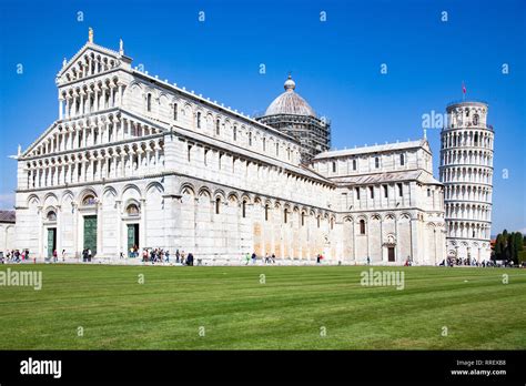 Piazza Dei Miracoli With The Basilica And The Leaning Tower Pisa