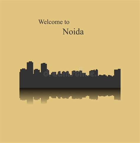 Noida India City Silhouette Stock Vector Illustration Of Emblem