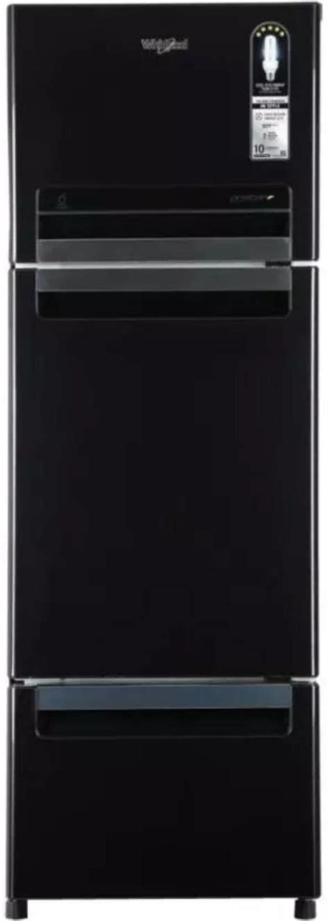 Whirlpool L Frost Free Triple Door Refrigerator Caviar Black Fp