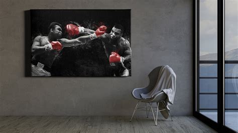 Mike Tyson Vs Muhammad Ali Poster Boxing Painting Hand Made Etsy