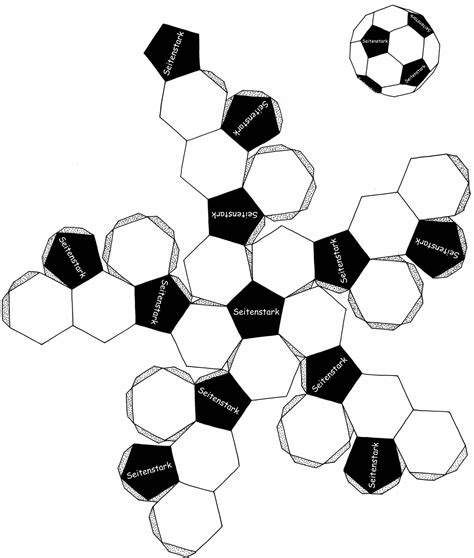 Printable Paper Soccer Ball Template