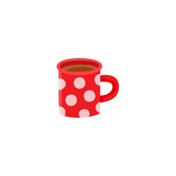 Red Hot Chocolate Cup With Marshmallows Royalty Free Vector