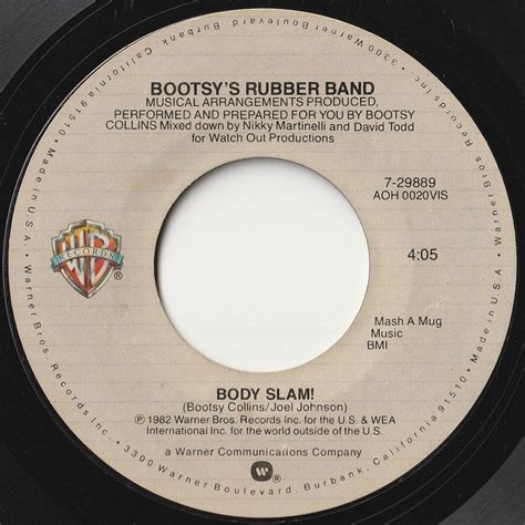 Bootsys Rubber Band Body Slam Id Rather Be With You Warner Bros