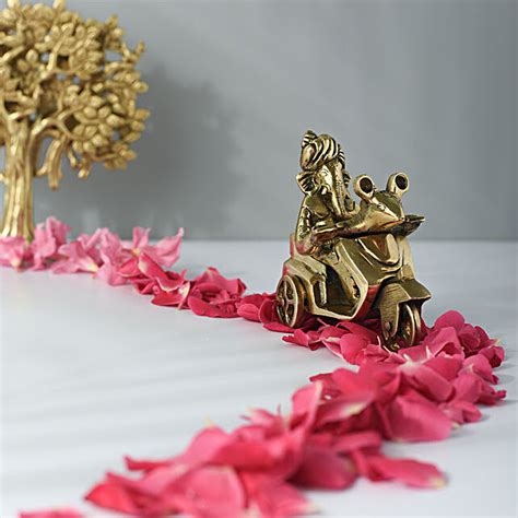 Buy Send Lord Ganesha Prosperity Brass Statue Online Fnp