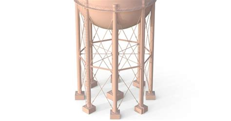 Sunset Water Tower 3D, Incl. water tower & tank - Envato Elements