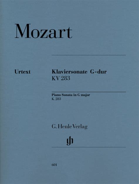 Mozart Piano Sonata No 5 In G Major K 283 189h Ficks Music