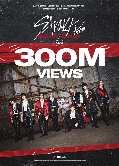 Stray Kids Back Door Mv Hits 300 Million Views On Youtube Allkpop