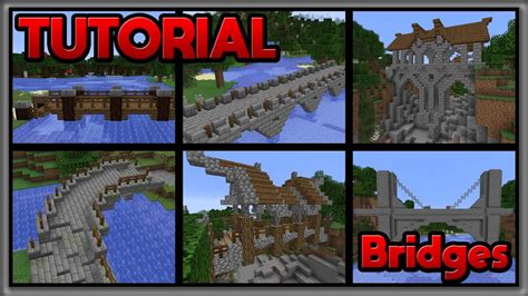 BRIDGE TUTORIAL Minecraft Learn How To Build Awesome Bridges In