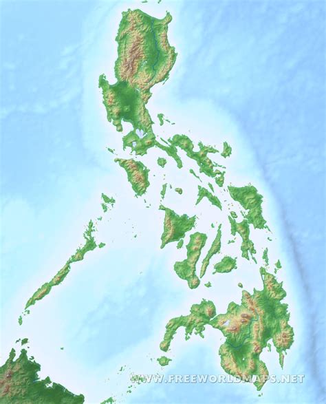 Physical Map Of Philippines - Cities And Towns Map