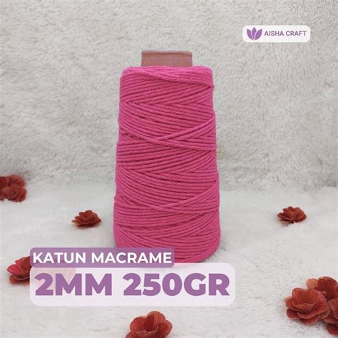 Jual Tali Katun Macrame Warna Natural Mm Meter Gr Ply