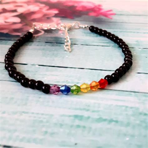 Gay Pride Jewelry Bracelet LGBTQ Rainbow Jewelry Gay Gift Etsy