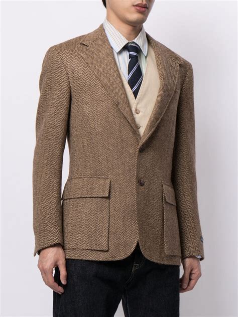 Polo Ralph Lauren Herringbone Pattern Sport Coat Brown Farfetch