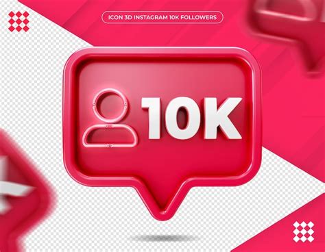 Premium Psd Icon 10k Followers On Instagram Design