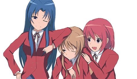 Anime Toradora Ami Kawashima Minori Kushieda Taiga Aisaka Fondo