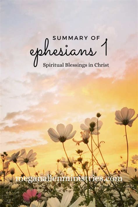 Summary of Ephesians 1 - Spiritual Blessings in Christ - Megan Allen ...