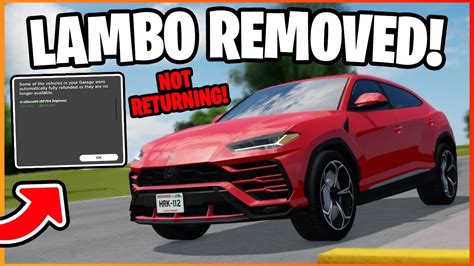 Greenville Lamborghini S Were REMOVED Roblox Greenville YouTube