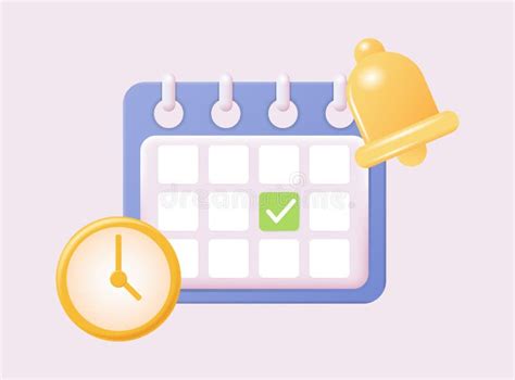 3d Calendar Icon Daily Schedule Planner Calendar Events Plan Work