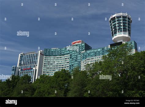 Marriott Hotel. Tower Hotel. Fallsview, Niagara Falls, Ontario, Canada Stock Photo - Alamy