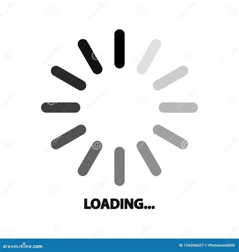 Website Information Loading Circle Icon Stock Vector Illustration Of Load Computer 134206627