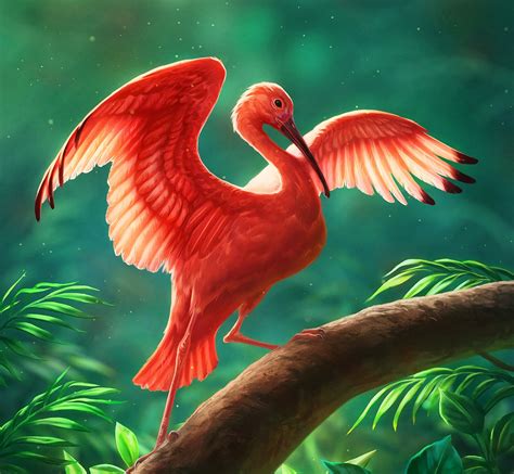 Scarlet Ibis Johanna Tarkela Illustration