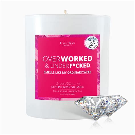 Overworked And Underfcked Double Diamond Candle