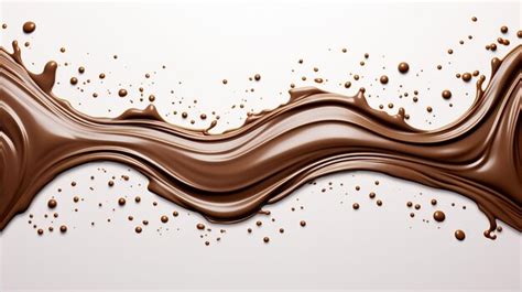 Premium AI Image | a splash of chocolate with splashes of milk