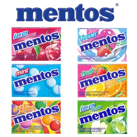 KIT 60 Pacotes Bala Mentos Diversos Sabores Original 24 1g Shopee Brasil