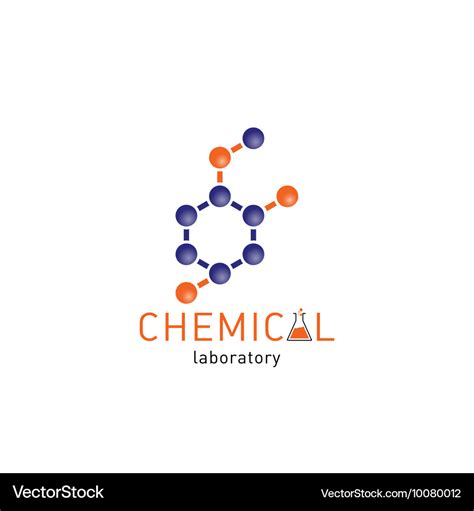 Chemical laboratory logo on a white background Vector Image