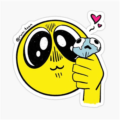 "Cursed Emoji - Cuteness Aggression" Sticker for Sale by runitoon ...