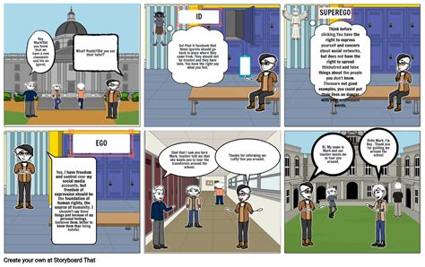 Satsat Lian Comic Strip Id Ego Superego Storyboard