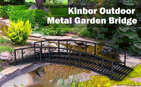 Kinbor Garden Bridge 8 Ft Metal Garden Bridges For