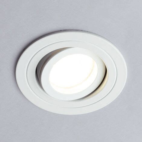 Litecraft Recessed Downlight Tiltable Bathroom IP65 Spotlight In White