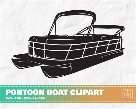 Pontoon Boat Clip Art