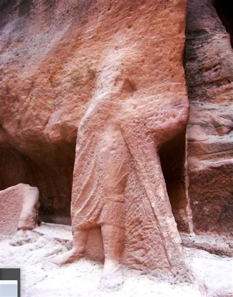 Heavily Weathered Statue At Petra Jordan The True Age Of This Site Is