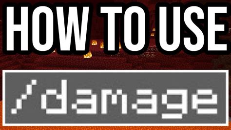 How To Use Damage Command In Minecraft Youtube