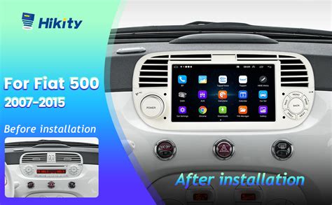 Hikity Autoradio Pour Fiat 500 2007 2015 Autoradio Bluetooth GPS