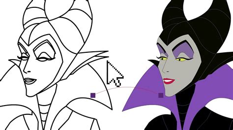 Como Dibujar A Malefica Dibujo Ilustración Speed Art Youtube