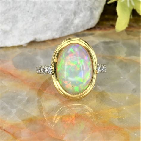 Opal And Diamond Ring Vandenbergs Jewellers