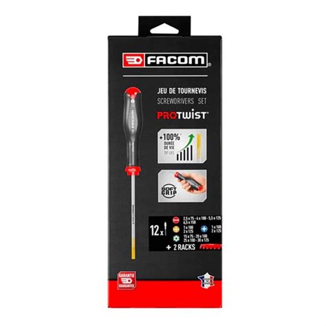 FACOM AT J12R1PB 12Pc Slotted Pozidriv Phillips Protwist Screwdriver