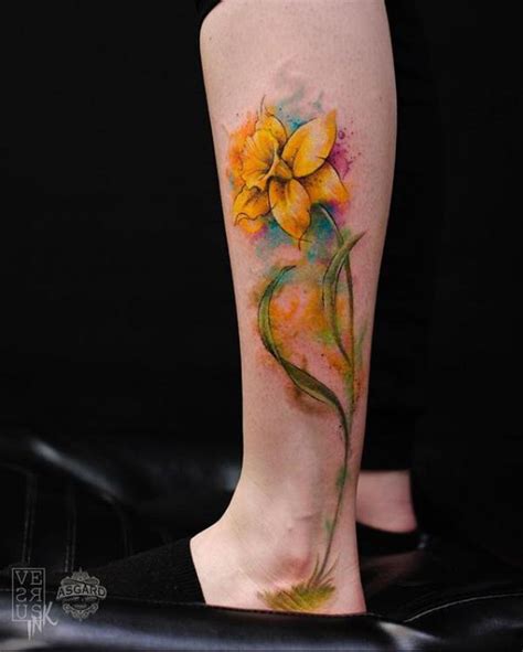 60 Daffodil Tattoo Designs With Meanings