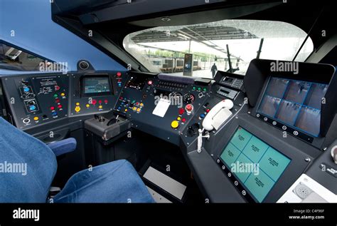 Interior view of the driver's cab of a Southeastern class 395 olympic ...