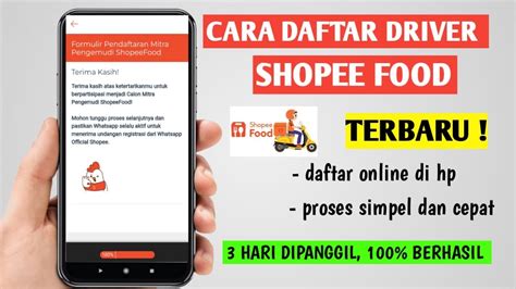 Cara Daftar Driver Shopee Food Daftar Driver Shopee Food Motor