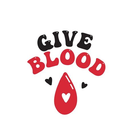 Give Blood Bag Vector Graphic Emblem Blood Donation Concept For World