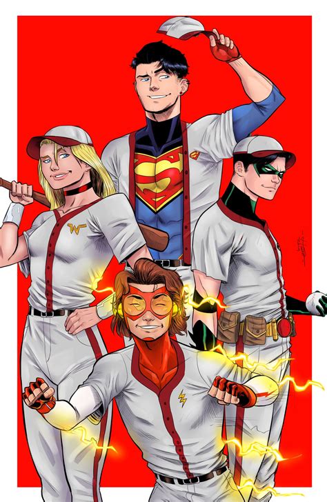 [Fan Art] "Core Four" by Kal Huset : r/DCcomics